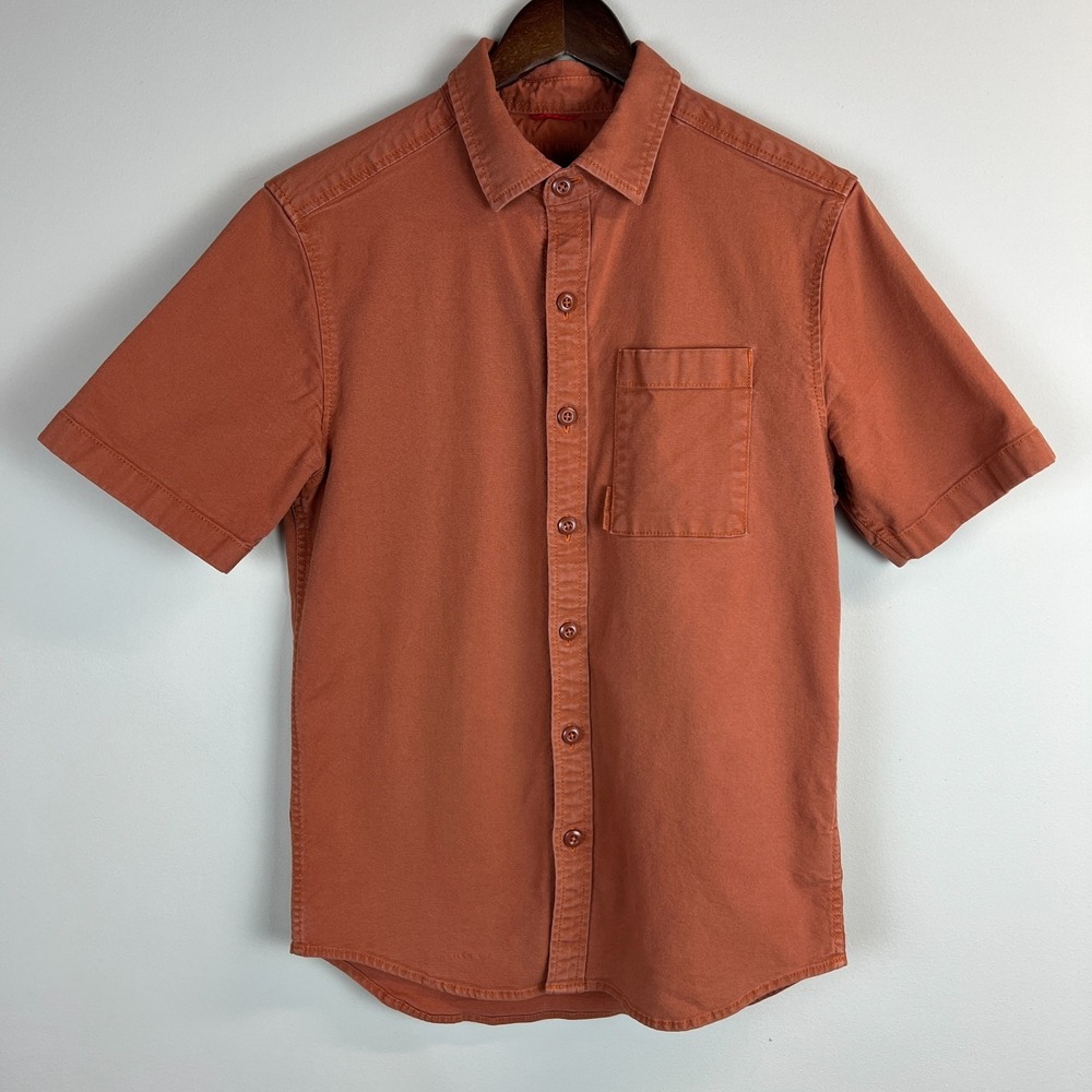 Topo Designs Dirt Desert Shirt Mens Small Short Sleeved Button-Up Organic Cotton
